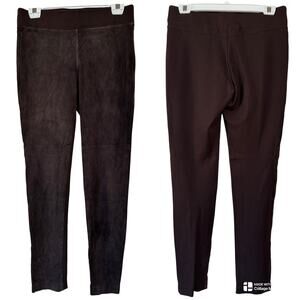 Ralph Lauren Brown Leather Suede Riding Skinny Pants Leggings Equestrian Size 8